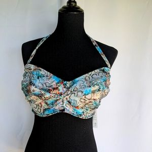 Fantasie Swimwear Top US 34I Blue Brown